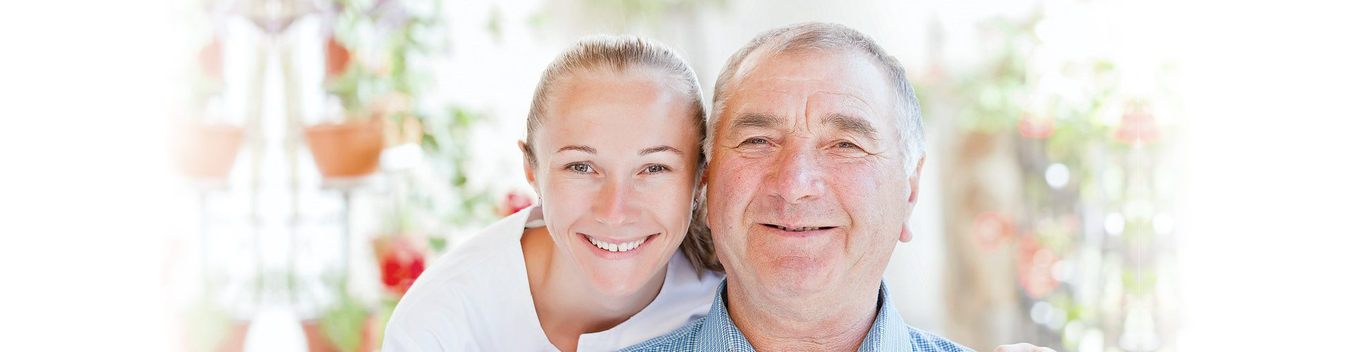 two people smiling