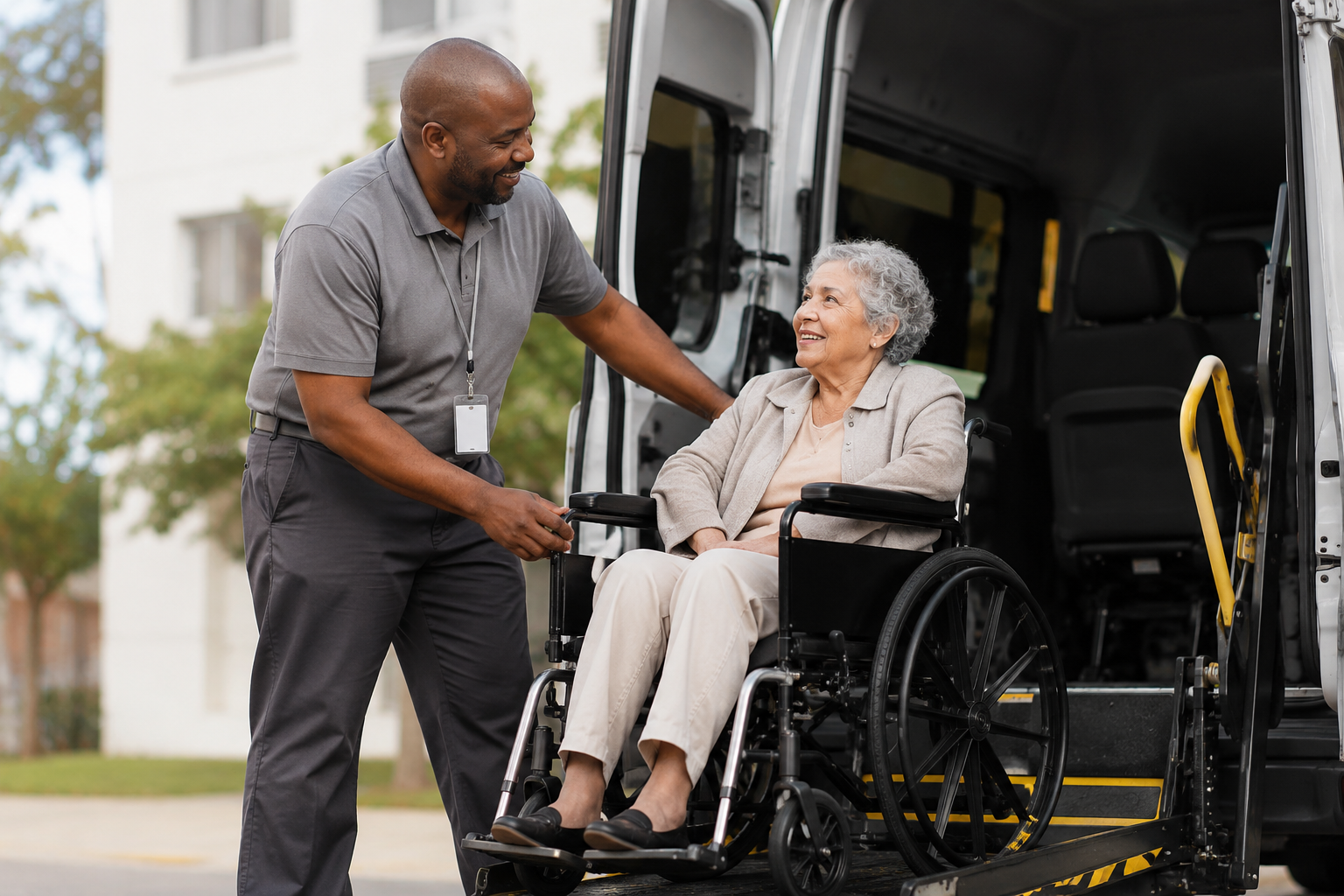 Medical Transportation wheelchair lift assistance